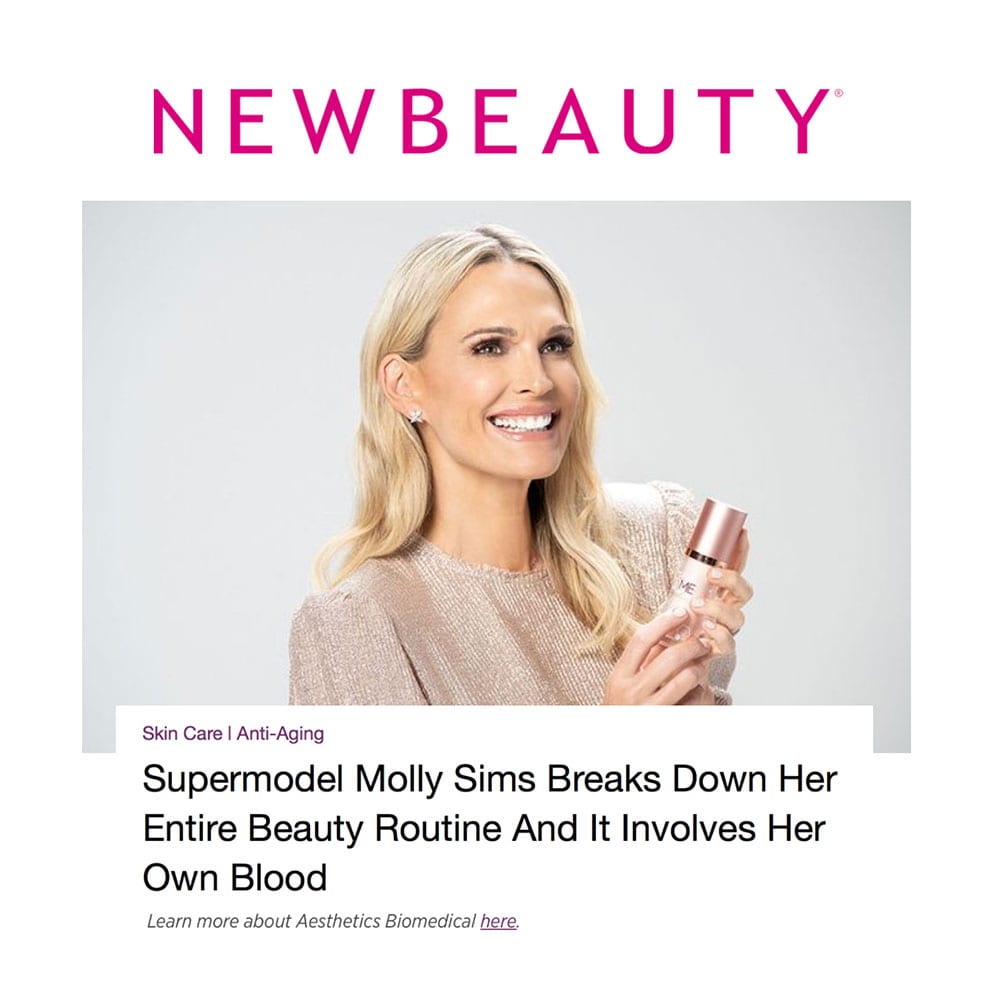 Molly Sims promoting SoM® Skincare